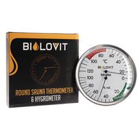 Bilovit apvalus pirties termometras su higrometru