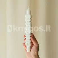 Žvakė 3D TAPER CANDLES „Congrats“, balta