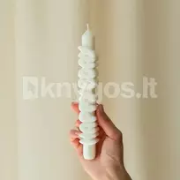 Žvakė 3D TAPER CANDLES „Happy Birthday“, balta