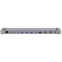 Unitek KVM z funkcją podstawki | 2x HDMI 4K@60Hz | 1 x DP 4K@30Hz| USB-C | PD 100W D1106AGY01