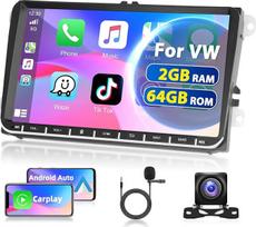 "Android" 13 Dvigubas DIN automobilinis radijo imtuvas Stereo 9 colių talpinis jutiklinis ekranas Didelės raiškos GPS navigacija Bluetooth USB grotuvas VW Passat Golf MK5 MK6 Jetta T5 EOS Polo Touran Seat Sharan