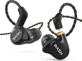 "BASN Metalen 4 Driver In-Ear Monitor" ausinės Triukšmą izoliuojančios ausinės su giliu bosu muzikantams, dainininkams, būgnininkams, bosistams (juodos spalvos)