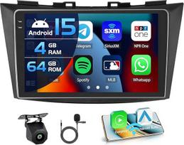 "Inefala" 4+64G automobilinis radijas "Suzuki Ertiga" 2012-2017 m. "Suzuki Swift" 2011-2017 m. "Android" 15 su 9 colių vidiniu ekranu su belaidžiu "Carplay" ir "Android Car Mirror Link" radijo imtuvu FM/RDS GPS WiFi WiFi Bluetooth SWC