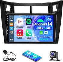 4+64G Android 14 Automobilinis radijas 2 DIN Toyota Yaris XP90 2005-2012 su belaidžiu Carplay Android automobilis 9 colių IPS ekranas DSP Bluetooth EQ FM RDS Navigacija WiFi Vairo valdymas DAB+ atbuline eiga