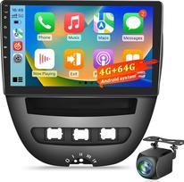 4+64G Android automobilinis radijas Toyota Aygo / Peugeot 107 / Citroen C1 2005-2014 10 colių jutiklinio ekrano belaidis CarPlay ir Android Car GPS Sat Nav WiFi 6 DSP palaikymas AHD kamera/OBD/DAB