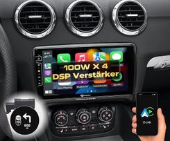 DYNAVIN "Android" automobilinis radijo imtuvas su navigacija, skirtas "Audi TT 2006-2014", 9 colių radijo imtuvas su belaidžiu "Carplay" ir "Android Car", "Head-up" ekranas, įskaitant DAB+: D9-TT Premium Flex