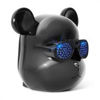Ibiza - BEAR-SOUND - Baffle, Akku-Lautsprecher in Form eines Bärenkopfes mit LED in der Brille - Bluetooth, USB, Micro-SD, Aux - TWS - Dizainas, modernus, įdomus