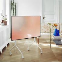 Pjedestalas "Moon Rollin' TV Stand", pritaikytas 40-70 colių ekranui Mobilus televizoriaus stovas su ratukais Stilingas televizoriaus stovas su ratukais (smėlio spalvos)