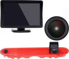 Su 4,3 colių LCD monitoriumi, Super HD 1280p Trečioji automobilio stogo viršutinė stabdžių žibinto lemputė, skirta "Renault Kangoo II" 2007-2021/Mercedes Ben Citan Tourer W415 Micro Camper 2012-2021