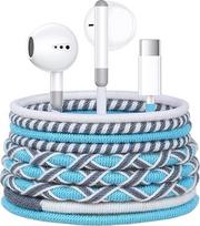 URIZONS USB C ausinės su mikrofonu ir garsumo valdymu - spalvingos ausinės su pintu kabeliu, apsaugotos nuo purvo ir nesipainiojančios, suderinamos su "iPhone 15/16" ir kitais prietaisais su "Tipo C