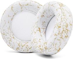 WC Upgraded Replacement Ear Pads for Corsair Virtuoso Gaming Headset Made by Wicked Cushions | Improved Durability, Thickness, Softer Leather and Sound Insulation | Gold Marble