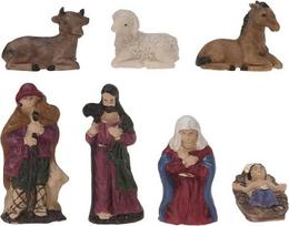 Well Home 7-teiliges Weihnachtskrippenfiguren-Set mit realistischen Details und verschiedenen Größen