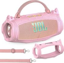 "BCWEGION" silikoninis dėklas "JBL Charge 6" nešiojamajai "Bluetooth" kolonėlei, apsauginis dėklas "JBL Charge 6 Pro AI Sound" "Bluetooth" kolonėlių priedams (rožinis)