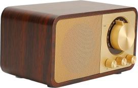 "Goshyda Retro" medinis "Bluetooth" garsiakalbis, nešiojamasis belaidis senovinis garsiakalbis su žemais dažniais, senamadiškas stilius kavinėms, restoranams, miegamiesiems