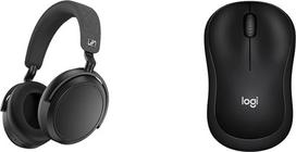 "Sennheiser Momentum 4" belaidės ausinės su "Bluetooth" ir "Logitech M220" tylioji belaidė pelė, 2,4 GHz su USB imtuvu