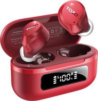 TOZO hibridinės aktyvaus triukšmo slopinimo belaidės ausinės, 6 mikrofonai, ENC Clear Call, IPX8 vandeniui atsparios, "Bluetooth 5.3" ausinės, stereofoniniai bosai, 59 val. atkūrimo trukmė su LED ekranu, 32 ekvalaizeriai per programėlę