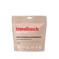 Nr.19 Maistas kelionėms Travellunch, jautiena su makaronais ir paprika, 125 g.