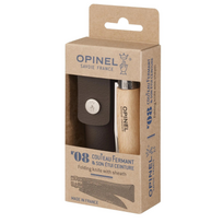 Opinel Stainless Nr.8 kišeninis peilis su buko rankena ir dėklu
