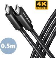 Axagon SPEED + USB-C, USB 20Gbps Cable, 0.5 m | BUCM32-CM05AB | USB Type-C to USB Type-C