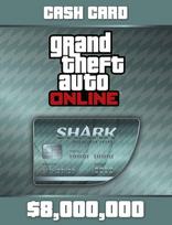 Grand Theft Auto Online | GTA V Megalodon Shark Cash Card | 8,000,000 GTA-Dollars [PC Code] UK