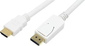 Logilink | White | Cable DisplayPort to HDMI | DP to HDMI | 2 m