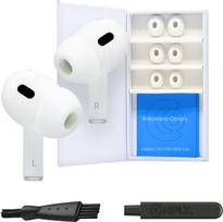 "Comply" aukščiausios kokybės putų ausų kištukai, suderinami su "Apple AirPods Pro Gen 1" ir 2 dydžio S Nauja 2025 m. versija su išardymo ir valymo įrankiu Balta 3 poros Pagaminta JAV