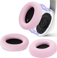 "Geekria SNAP Ear Pads" ausinių pagalvėlių keitimo rinkinys, suderinamas su "Beats Studio Pro" ausinėmis, lengvas magnetinis jungiklis, patogios pagalvėlės, pakeičiamos per kelias sekundes (rožinės spalvos tinklelis, 1 pora)