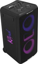 "Klipsch Miami Music City" vakarėlių garsiakalbis - šeši šviesos šou nustatymai, 18 valandų baterijos veikimo laikas, IPX4 reitingas, montuojamas ant stulpo, vežimėlio ratukai ir ištraukiama rankena