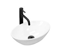 REA-U5804 - Praustuvas ant stalviršio PAMELA MINI 26,5x40 cm keramika/blizgi balta