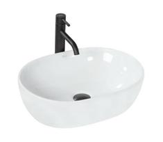 REA-U0416 - Praustuvas ant stalviršio AMELIA 34,5x48 cm keramika/blizgi balta