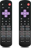 Pakaitinis nuotolinio valdymo pultas "Roku TV" televizoriui, nereikalaujantis baterijų, su USB-C įkrovimo funkcija, suderinamas su TCL, Hisense, Onn ir Philips (įskaitant dėklą, be lazdelės/pakuotės) (2XROKU)