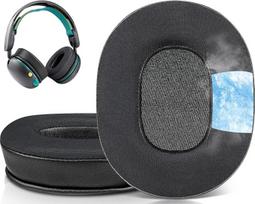 SOULWIT Cooling Gel Replacement Ear Pads for Skullcandy Grom Wired/Wireless Headphones, Ear Pads with Ice Silk Fabric, High Density Foam