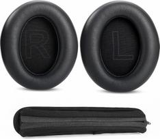 TaiZiChangQin Pakaitinės ausų pagalvėlės, suderinamos su "Anker Soundcore Q11i" belaidėmis "Bluetooth" ausinėmis Ausų pagalvėlės Ausų pagalvėlės Ausų pagalvėlės baltyminės odos didelio tankio putos Juodos spalvos