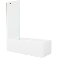 Mexen Cubik stačiakampė vonia 170 x 70 cm su apdaila ir vieno lapo 70 cm uždangalu, permatoma, auksinė - 550317070X9507000050