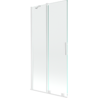 Mexen Velar 2-dalių stumdomos dušo durys 90 x 150 cm, skaidrios, baltos - 896-090-000-01-20