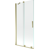Mexen Velar dviejų durų vonios kambarys, stumdomas 95 x 150 cm, skaidrus, auksinis - 896-095-000-01-50
