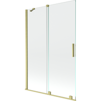 Mexen Velar vonios durys 2-jų dalių stumdomos 120 x 150 cm, permatomos, auksinės šlifuotos - 896-120-000-01-55