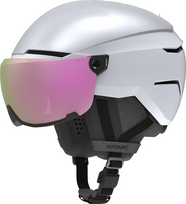 Šalmas VOLANT Amid su HD PLUS metaliniu skydeliu, spalva spacesilver/pilka su rožinės vario HD C2-3 detalėmis