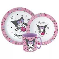 Hello Kitty Kuromi vaikų indų rinkinys, 3 dalys