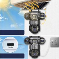 Išmanioji saulės energija veikianti „WiFi“ lauko stebėjimo kamera HEELLY PRO GUARD 3, 3×3 MP, 12000 mAh, IP66, su automatiniu sekimu