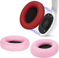 "Geekria Snap Ear Pads" magnetiniai lengvai per kelias sekundes pakeičiami ausų pagalvėlės Ausų pagalvėlių remonto dalys (rožinė + raudona + baltyminė oda)