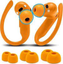 "WC TipZ Powerbeats Pro 2" - "Wicked Cushions" atminties putų ausų kištukai, suderinami su "Beats Powerbeats Pro 2" | Patogesni, geriau prigludę ir geriau izoliuojantys triukšmą | Oranžinė