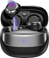 7JI "Bluetooth" ausinės, belaidės "Bluetooth 5.4", "In-Ear" mini ausinės, LED ekranas, IPX4 vandeniui atsparios belaidės ausinės su ENC triukšmą slopinančiais mikrofonais