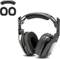 WC Mod Kit A40 - aušinimo gelio ausų pagalvėlės ir galvos juosta, suderinamos su Astro A40 Gen 4 ir A40 TR | Patogiau, vėsiau ir patvariau | Juoda