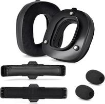 Yaowanguan Ausų pagalvėlių modifikacijų rinkinys "Logitech G Astro A50 Gen 4", "A50 Gen 5", "A50 X" belaidėms žaidimų ausinėms, pakaitinės ausų pagalvėlės, galvos juostos, mikrofono putos "Astro A50 Gen 4/Gen 5/A50X" (baltos odos +)