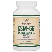 Double Wood Supplements KSM-66 Ashwaganda 600 mg 120 caps