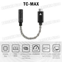 QKZ TC-MAX Pro Hi-Fi DAC Ausinių Stiprintuvas USB Type C į 3.5mm Telefonų Garso Adapteris KT02F20/CX31993 Lustas Skaitmeninio Garso Dekoderis