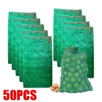 Breathable Onion Potato Storage Bags Mesh Harvest Nets Reusable Ventilated Vegetable Sacks for Produce Firewood Home Kitchen 55 85cm