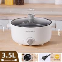 110V daugiafunkcinis elektrinis puodas ir nelipni keptuvė bendrabučiams, su išmaniuoju rezervavimu 26cm