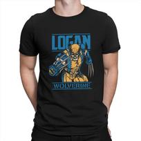 Vyriški Logan T marškinėliai Deadpool ir Wolverine Drabužiai Humoro Trumpomis Rankovėmis Apvalia Kaklo Išspausdinti T marškinėliai S juoda